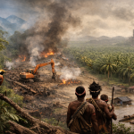 Koalisi Transisi Bersih memperingatkan rencana ekspansi sawit dan biofuel di Papua berisiko menghancurkan hutan hujan tropis terakhir Indonesia serta memperparah krisis iklim. (Foto AI)