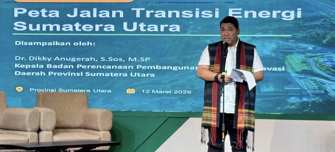 Dalam sambutannya, Kepala Bapperida Sumut Dikky Anugerah Panjaitan menekankan pentingnya kemandirian teknologi agar transisi energi tidak menjadikan Indonesia sekadar pasar bagi produk negara maju.