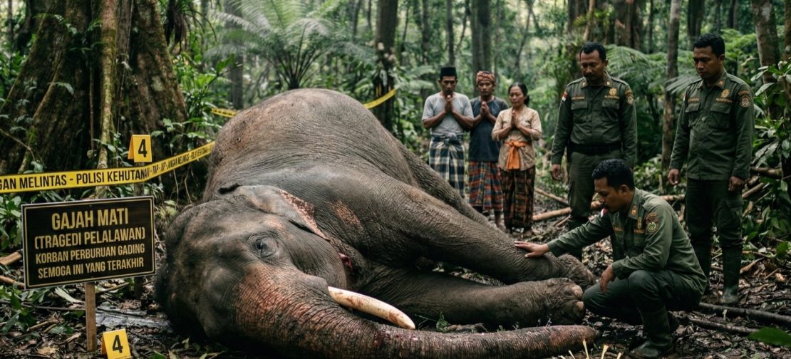 Ilustrasi Gajah Mati